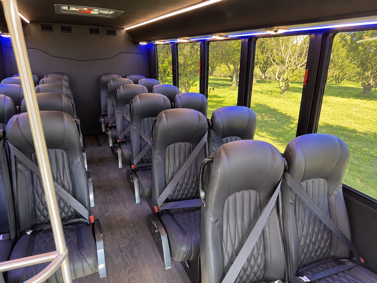 orange comfortable charter bus rentals for orange church groups