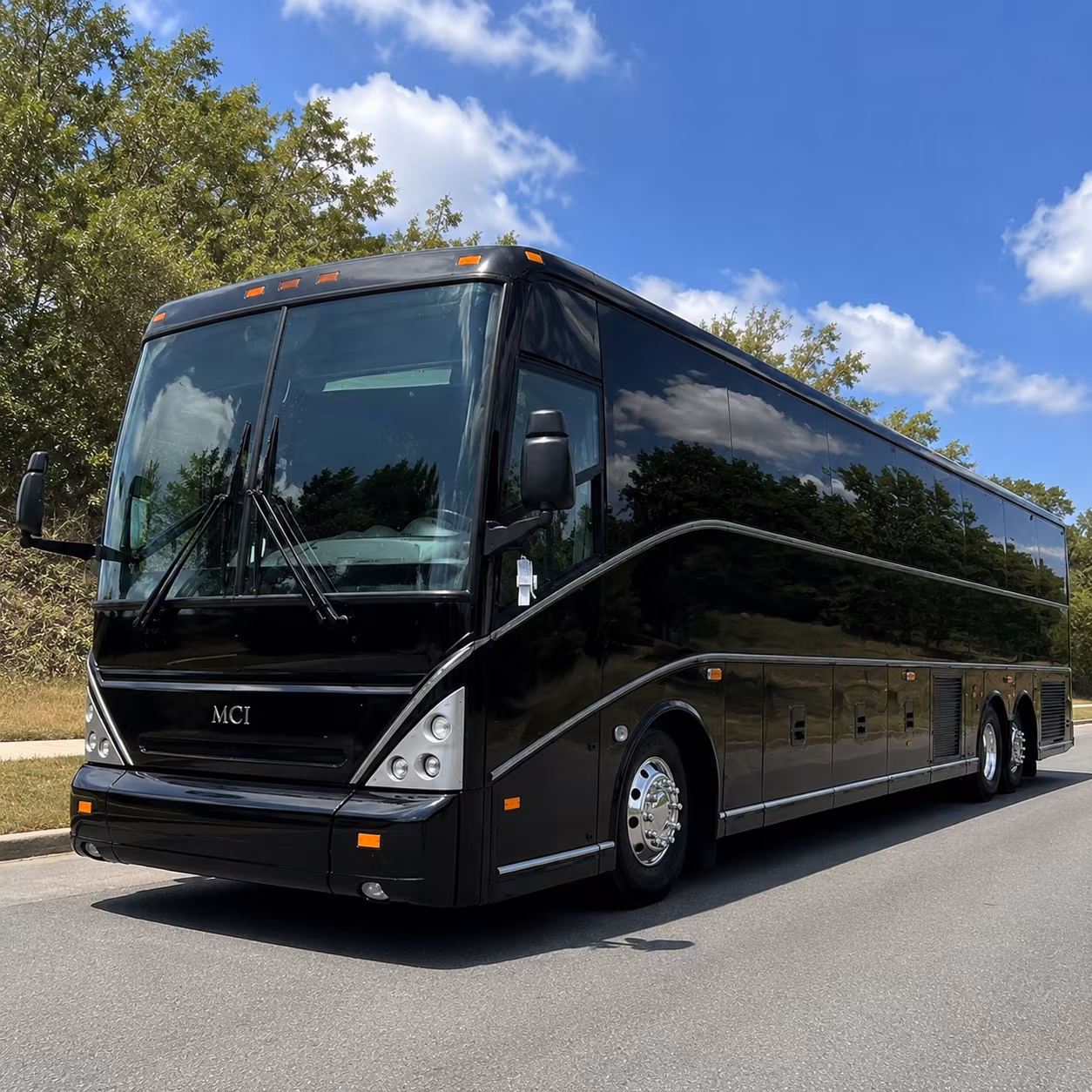 orange sleek charter bus rentals for orange corporate retreats