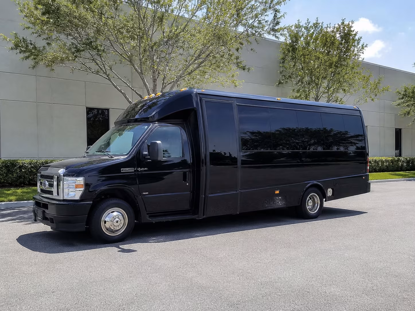 orange streamlined wedding transportation in orange