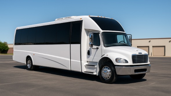 Exterior of Charter Bus Company Fountain Valley's 15 Passenger Minibus in Fountain Valley