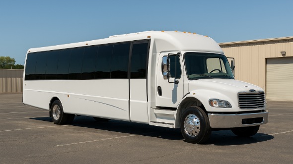 Exterior of Charter Bus Company Fountain Valley's 18 Passenger Minibus in Fountain Valley