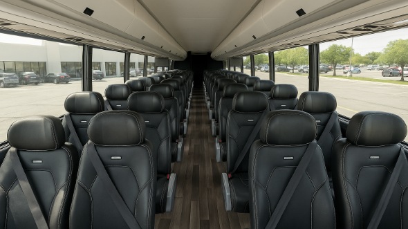 Interior of Charter Bus Company Fountain Valley's 25 Passenger Mini bus in Fountain Valley