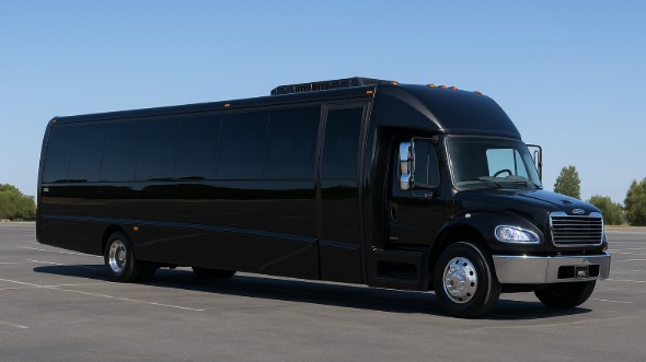 Exterior of Charter Bus Company Fountain Valley's 35 Passenger Minibus in Fountain Valley