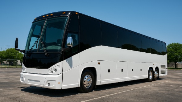 Exterior of Charter Bus Company Fountain Valley's 54 Passenger Charter Bus in Fountain Valley