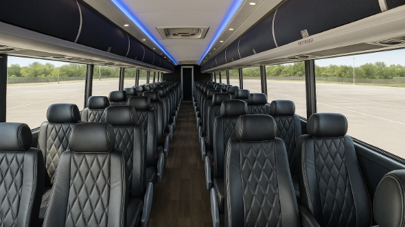 fountain valley 55 passenger charter bus inside